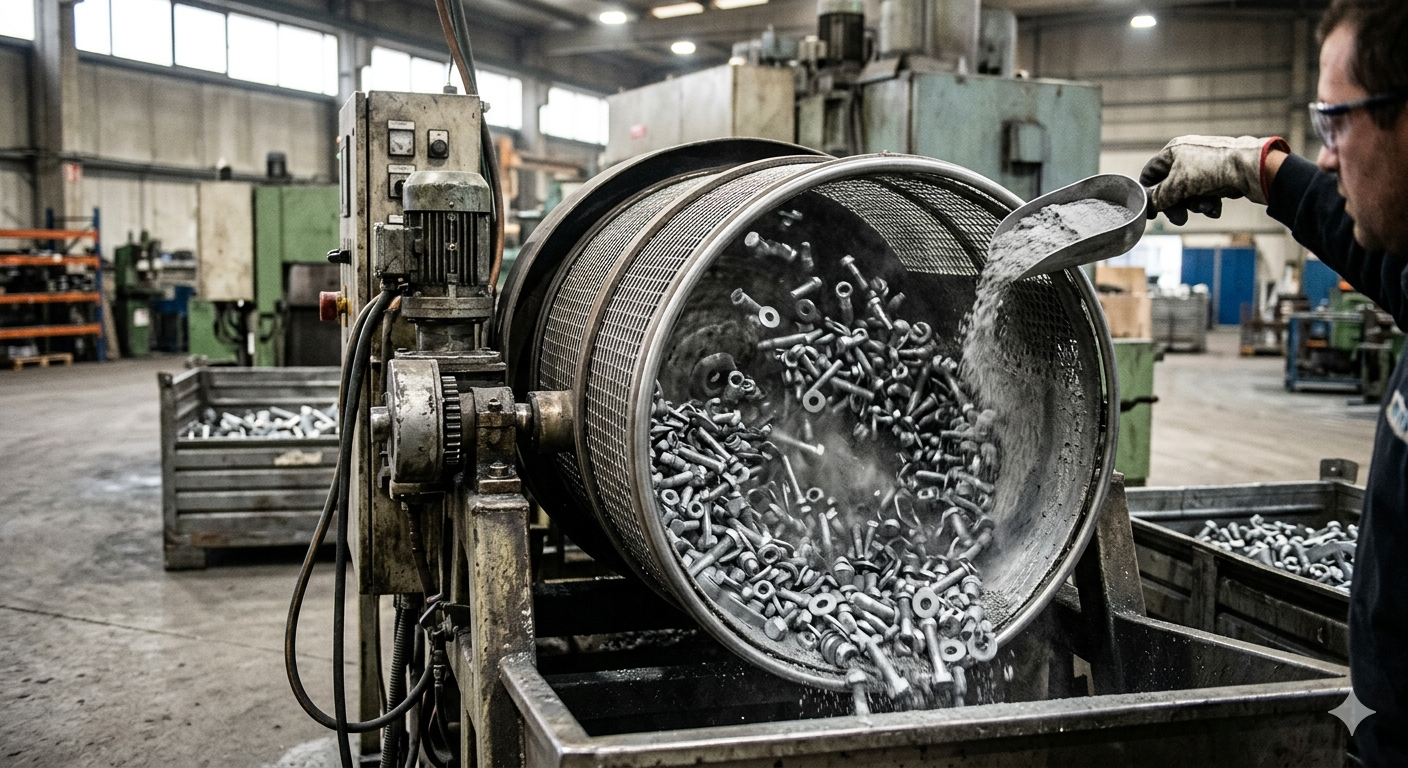 Mechanical galvanizing process steps