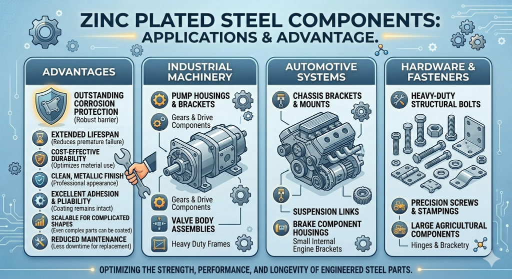 Zinc Material Components Zinc Plated Steel Components: Powerful Applications & Proven Advantages ...