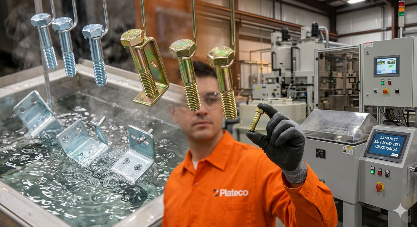 What Is Zinc Passivation? Illustration of zinc passivation coating applied over zinc-plated metal to enhance corrosion resistance.