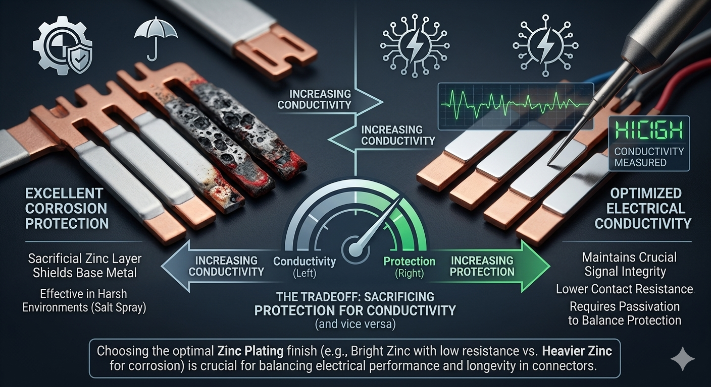 Zinc Plating for Electrical Components Zinc-plated electrical connectors with corrosion protection