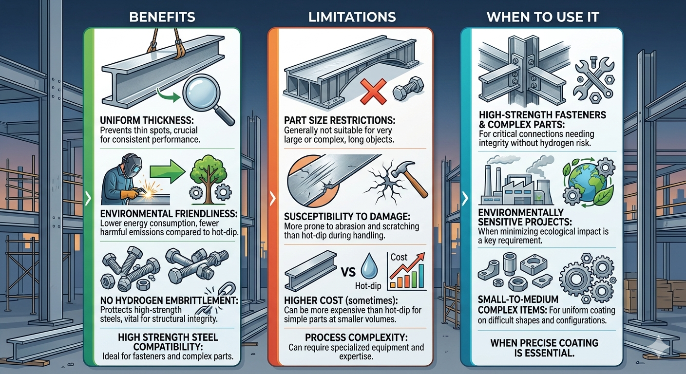 Mechanical galvanizing process for corrosion-resistant construction materials