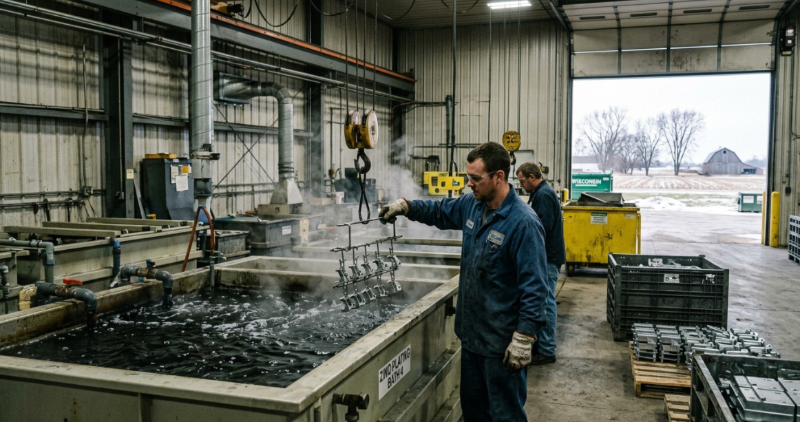 ISO 9001-certified zinc plating process in Wisconsin.