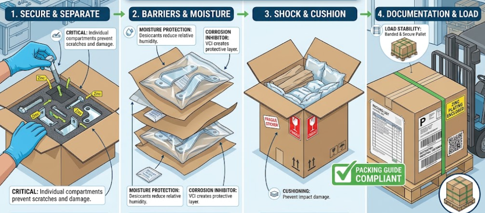 Shipping parts to zinc plating facilities