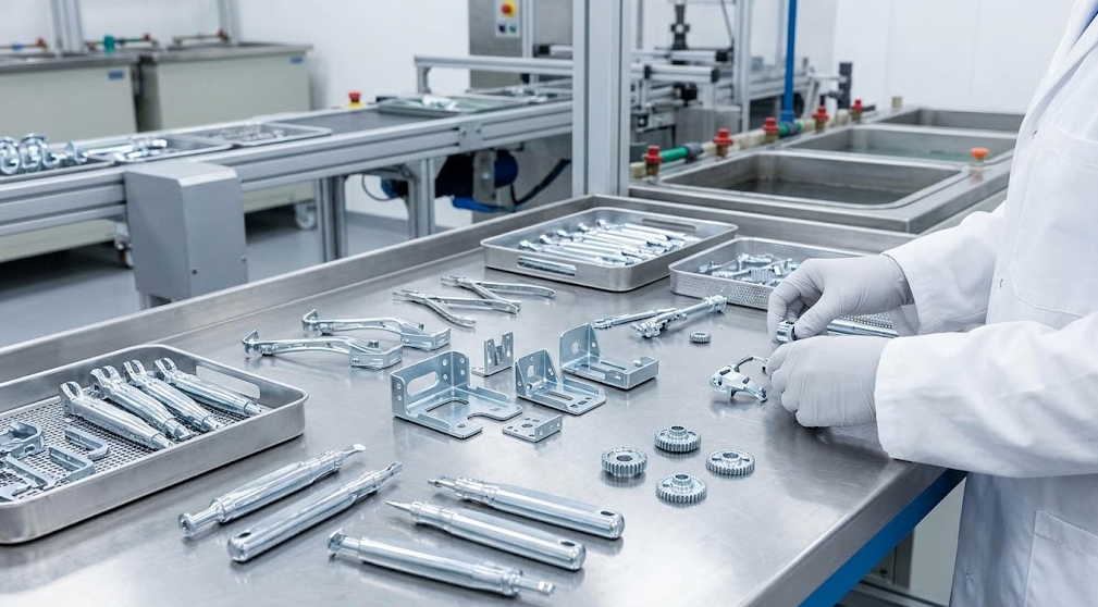 Zinc plating for medical device components