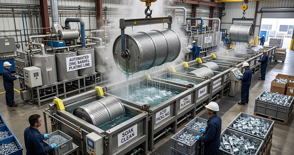 B2B zinc barrel electroplating services